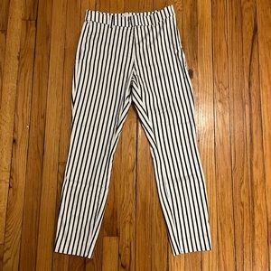Striped cigarette pants